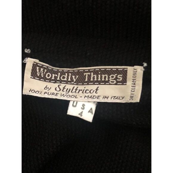 Vintage Worldly Things by Styltricot Jacket size 4 black - Picture 3 of 3